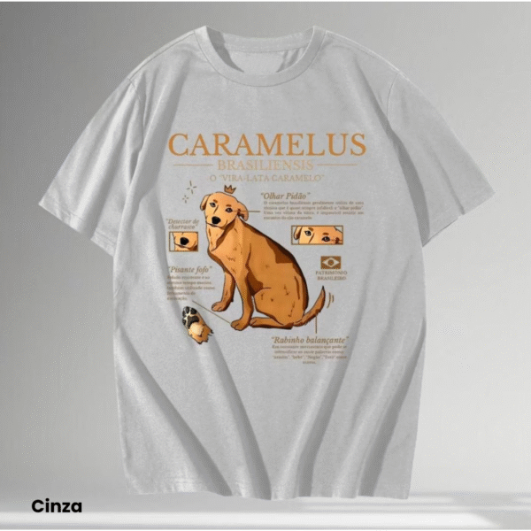 Camiseta Unissex Cachorro Caramelo – Clássico do Brasil em Estilo Aesthetic - Imagem 11