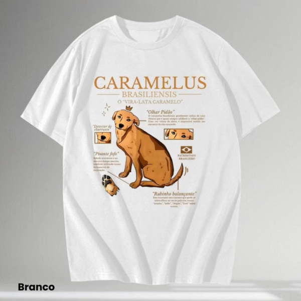 Camiseta Unissex Cachorro Caramelo – Clássico do Brasil em Estilo Aesthetic - Imagem 9