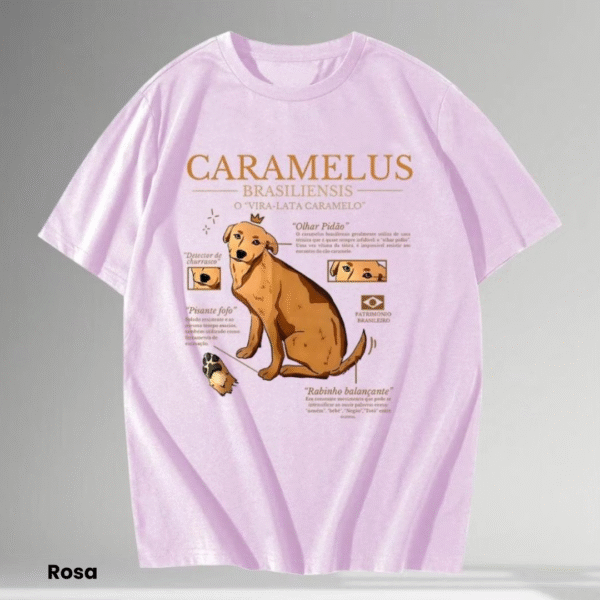 Camiseta Unissex Cachorro Caramelo – Clássico do Brasil em Estilo Aesthetic - Imagem 12