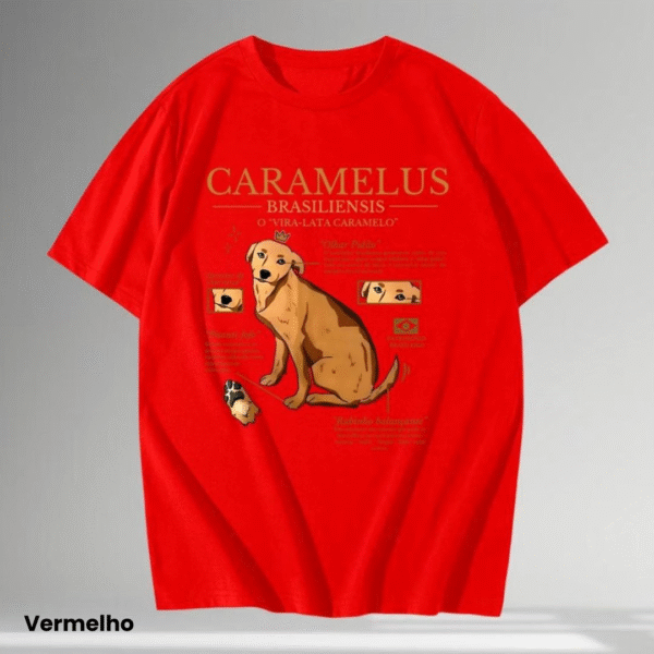 Camiseta Unissex Cachorro Caramelo – Clássico do Brasil em Estilo Aesthetic - Imagem 3