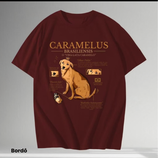 Camiseta Unissex Cachorro Caramelo – Clássico do Brasil em Estilo Aesthetic - Imagem 4