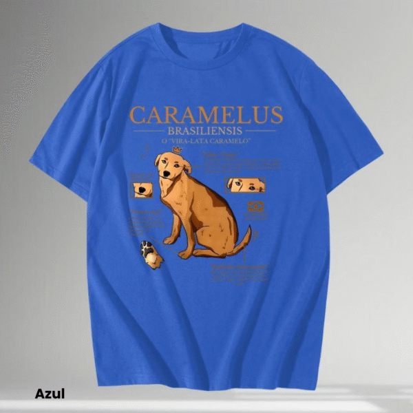 Camiseta Unissex Cachorro Caramelo – Clássico do Brasil em Estilo Aesthetic - Imagem 8