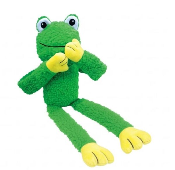 Kit 3 Brinquedo de Cachorro Pelúcia Mordedor Macaco Sapo Porco Pet com Apito Som Bordado Interativo - Imagem 3