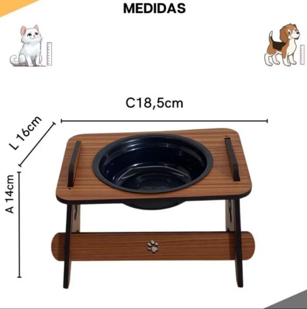 Comedouro Bebedouro Pet Suspenso Para Cães e Gatos Elevado Com TAMPAS - Imagem 5