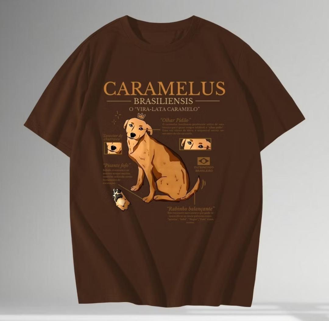 Camiseta Unissex Cachorro Caramelo – Clássico do Brasil em Estilo Aesthetic