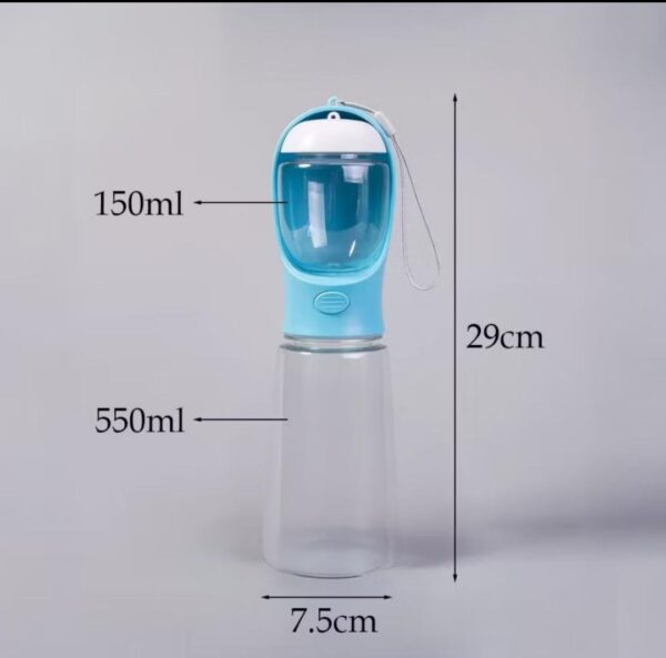 Garrafa De Água Portátil Passeio Para Gatos Cães Dispensador Multifuncional - Imagem 5