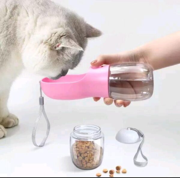 Garrafa De Água Portátil Passeio Para Gatos Cães Dispensador Multifuncional - Imagem 6