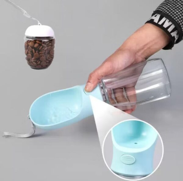 Garrafa De Água Portátil Passeio Para Gatos Cães Dispensador Multifuncional - Imagem 4