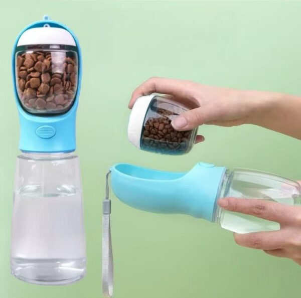 Garrafa De Água Portátil Passeio Para Gatos Cães Dispensador Multifuncional - Imagem 3